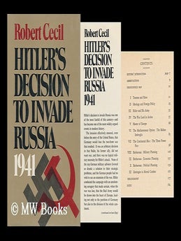 Item #101549 Hitler's Decision to Invade Russia, 1941. Robert Cecil