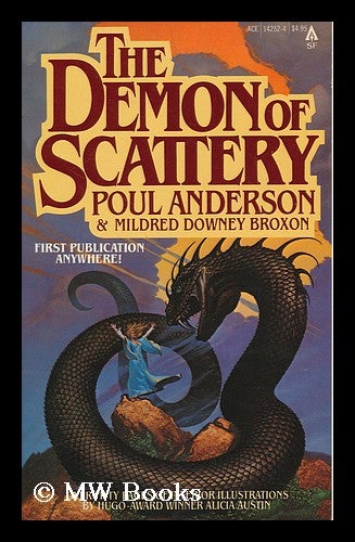Item #111120 The Demon of Scattery / Poul Anderson & Mildred Downey Broxon ; [Cover Art by Michael Whelan]. Poul Anderson, Mildred Downey Broxon. Alicia Austin, Ill.