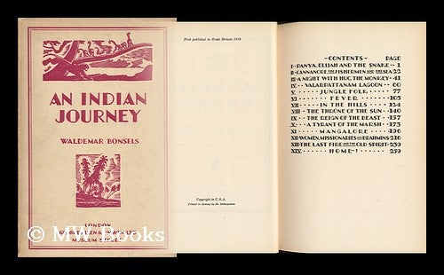 Item #112922 An Indian Journey, by Waldemar Bonsels; Illustrated by Harry Brown. Waldemar. Harry Brown Bonsels, Ill.