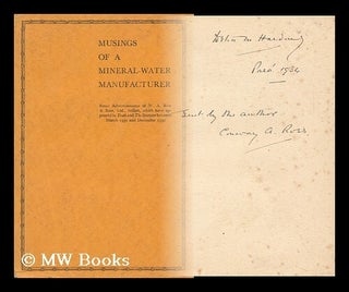 Item #126772 Musings of a Mineral-Water Manufacturer: Some Advertisements. W. A. Ross, Ltd Sons