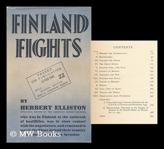 Item #127307 Finland Fights, by H. B. Elliston. Herbert Berridge Elliston