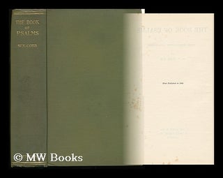Item #132318 The Book of Psalms. with Introd. and Notes by W. F. Cobb. Bible Ot. Psalms. English,...