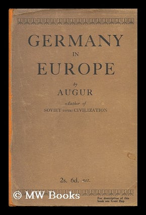 Item #140865 Germany in Europe. Pseud. I. E. Vladimir Polyakov Augur