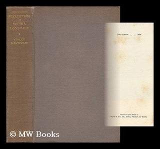 Item #142434 Recollections of Sophia Lonsdale / Compiled by Violet Martineau ; with a...