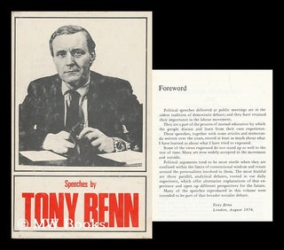 Item #144342 Speeches / by Tony Benn. Tony Benn