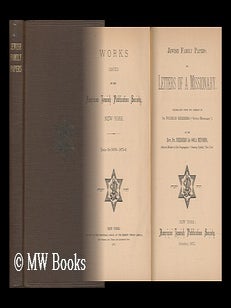 Item #144427 Jewish Family Papers or Letters of a Missionary - [Uniform Title: Judische Familien...
