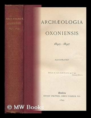 Item #145208 Archaeologia Oxoniensis. Anon