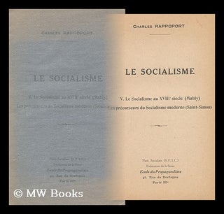 Item #145704 Le Socialisme V: Le Socialisme Au XVIII Siecle (Mably) , Les Precurseurs Du...