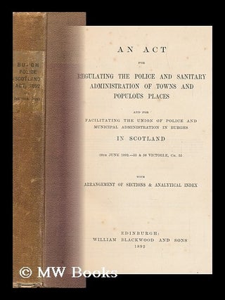 Item #146437 An Act for Regulating the Police and Sanitary Administration of Towns and Populous...