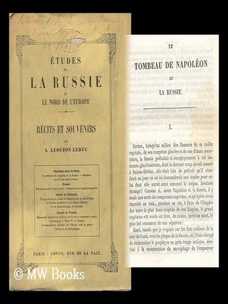 Item #147685 Etudes Sur La Russie Et Le Nord De L'Europe : Recits Et Souvenirs. L. Leouzon Le...