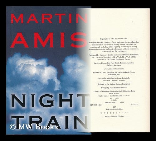 Item #156374 Night Train / Martin Amis. Martin Amis.