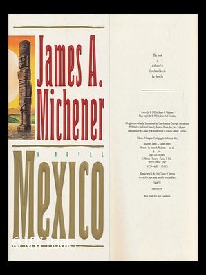 Item #157679 Mexico / by James A. Michener. James Albert Michener