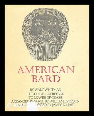 Item #163257 American Bard : the Original Preface to Leaves of Grass / Walt Whitman ; Arranged in...