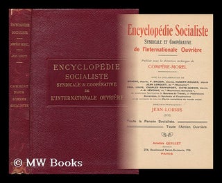 Item #165209 Encyclopedie Socialiste, Syndicale Et Cooperative De L'Internationale Ouvriere /...