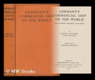 Item #165259 Germany's Commercial Grip on the World. Henri Hauser, 1866