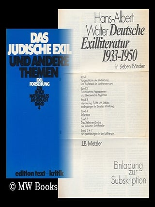 Item #165981 Exilforschung: Ein Internationales Jahrbuch Band 4 1986 Das Judische Exil Und Andere...