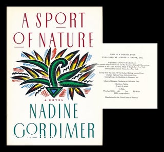 Item #168134 A sport of nature. Nadine Gordimer