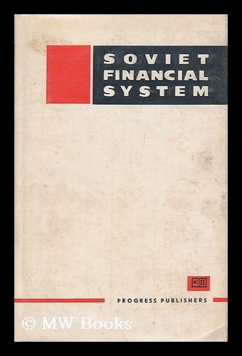 Item #170400 Soviet financial system. Moscow Financial Institute.