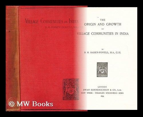 Item #172875 The origin and growth of village communities in India. B. H. Baden-Powell, Baden Henry.