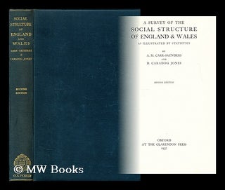 Item #176896 A survey of the social structure of England & Wales, as illustrated by statistics....