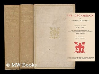 Item #177225 The Decameron of Giovanni Boccaccio : faithfully translated by J.M. Rigg, with an...