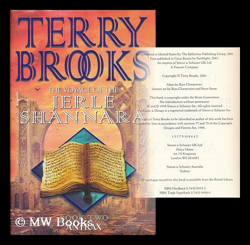 Item #177514 The voyage of the Jerle Shannara - Book 2 : Antrax. Terry Brooks, 1942-.