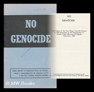 Item #183915 No genocide : Final report of the first phase from 5th October to 10th December by...