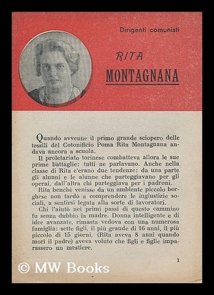 Item #187769 Rita Montagnana. Anonymous