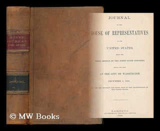 Item #188174 Journal of the House of Representatives of the United States, being the third...