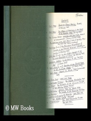 Item #188980 Compilation of Marx's speeches, interviews with an analysis of The Curtain raised:...