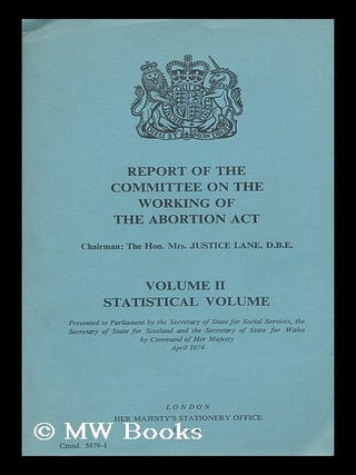 Item #189616 Report of the Committee on the Working of the Abortion Act : v. 3. Survey of...