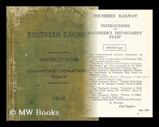Item #196286 Instructions to Engineer's Department Staff. G. Southern Railway - Ellson, Chief...