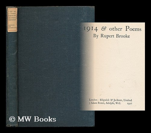 Item #199363 1914 & other poems / by Rupert Brooke. Rupert Brooke.