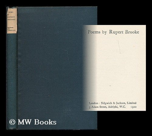 Item #199364 Poems / by Rupert Brooke. Rupert Brooke.