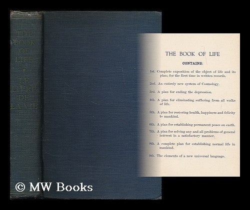 Item #202491 The Book of Life = Le Livre De La Vie. Anonymous.