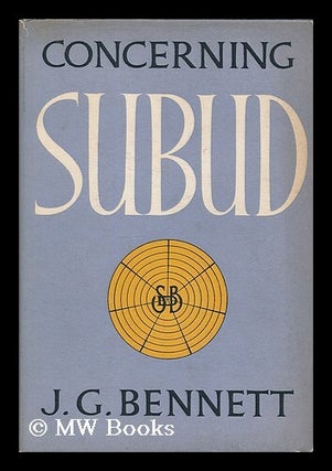 Item #205124 Concerning Subud. John G. Bennett, John Godolphin