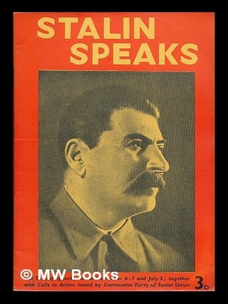 Item #210459 Stalin Speaks. Joseph Stalin