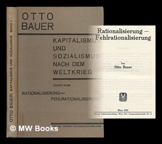 Item #211333 Kapitalismus und Sozialismus nach dem Weltkrieg. Band 1: Rationalisierung -...