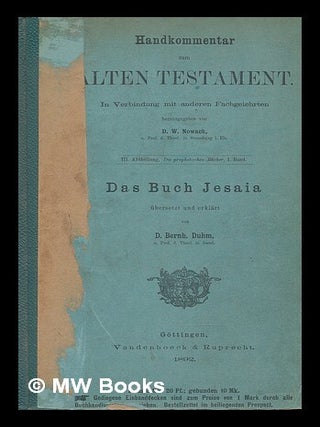 Item #215515 Handkommentar zum Alten Testament : in Verbindung mit anderen Fachgelehrten. Abt. 2,...