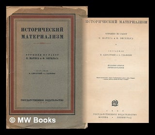 Item #216020 Istoricheskiy Materilizm. Otryvki iz rabot K. Marksa i F. Zngel'sa [Historical...