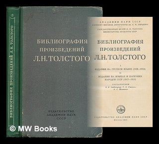 Item #217502 Bibliografiya proizvedeniy L. N. Tolstogo. [Bibliography of Leo Tolstoy. Language:...