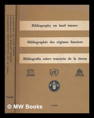 Item #217802 Bibliography on land tenure = Bibliographie des regimes fonciers = Bibliografia...