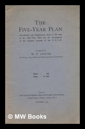 Item #218317 The Five-Year Plan : introduction and explanatory notes to the map of the Five-Year...