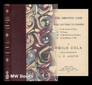 Item #220080 The Dreyfus case : four letters to France / by Emile Zola ; with an introduction by...