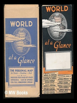 Item #222334 World at a Glance : The Personal Map. For pocket - handbag - desk. [Vintage world...