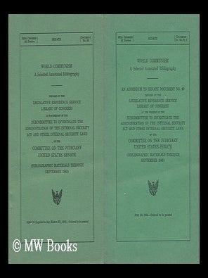 Item #22400 World Communism : a Selected Annotated Bibliography (Bibliographic Materials through...
