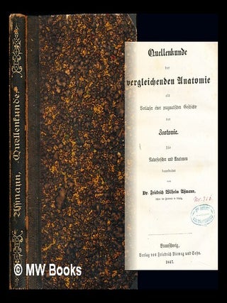 Item #231392 Quellenkunde der vergleichenden Anatomie als Vorlaufer einer pragmatischen...