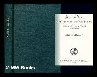 Item #232954 Reflexionen und Maximen. saint eÌ Augustin, Adolf veÌ que...