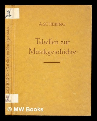 Item #234319 Tabellen zur Musikgeschichte : ein Hilfsbuch beim Studium der Musikgeschichte....