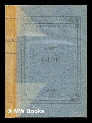 Item #236308 André Gide. Florence. Breton-Gravereau Bibliothèque Nationale de France....